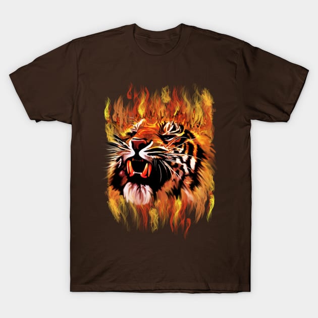 Tiger T-Shirt by BluedarkArt